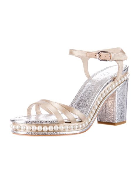 chanel pearls sandals|buy Chanel sandals online.